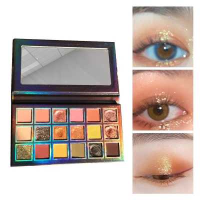 Eyeshadow Palette 18 Colors Makeup Dark Night Glitter Matte Pearlescent Mashed Potato Sequin Eyeshadow Waterproof Long Lasting